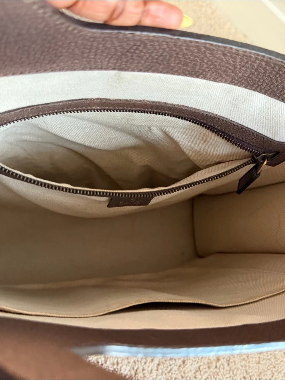 Gucci Medium Ophidia Cut Out Handle Tote GG Coated Canvas